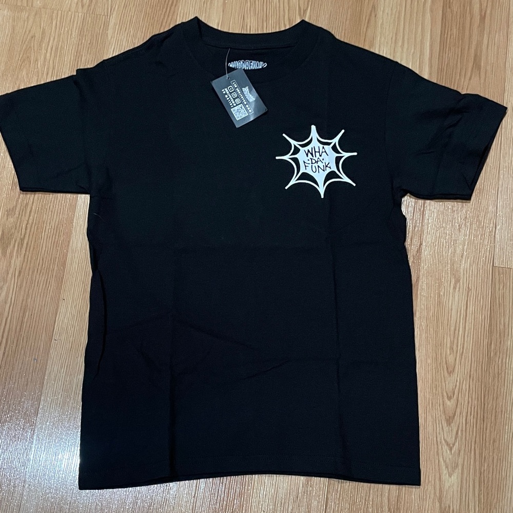 Whadafunk black spider top (unisex)